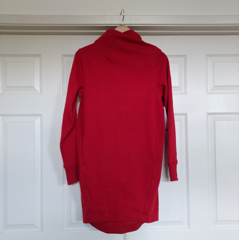 NWT Athleta Cozy Karma mock neck dress in fireengine red!  XS - Picture 9 of 13